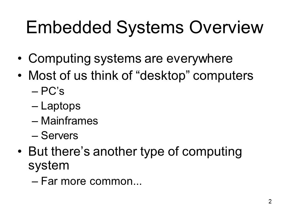 Embedded system synopsis